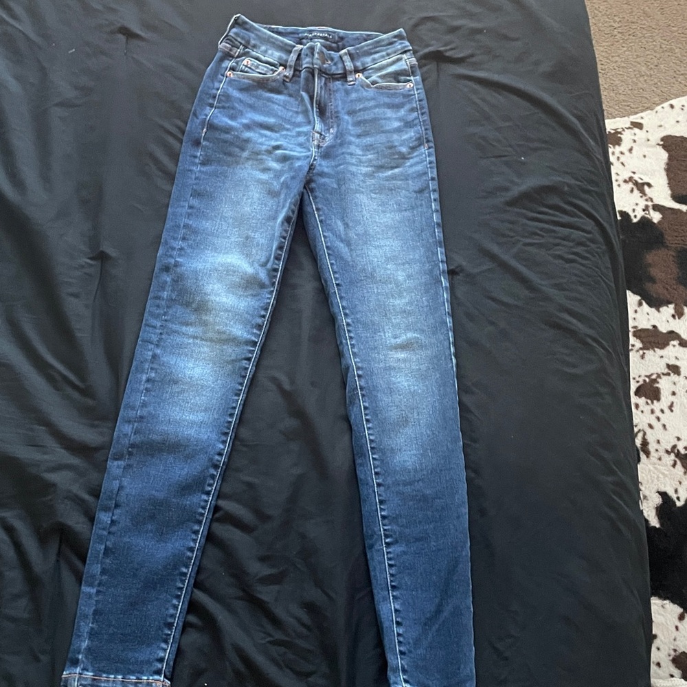 Aeropostale Women's Skinny Jeans - Dark Blue